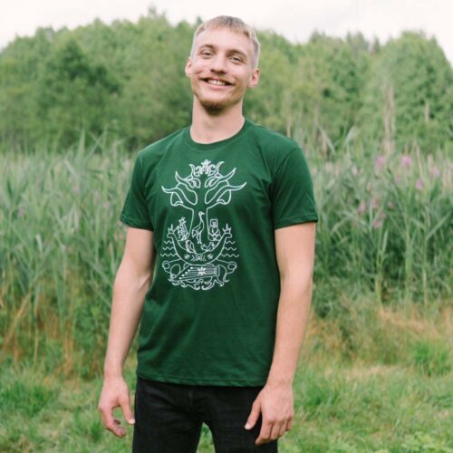 T-krekls “Pasaules koks” (Unisex, tumši zaļš)
