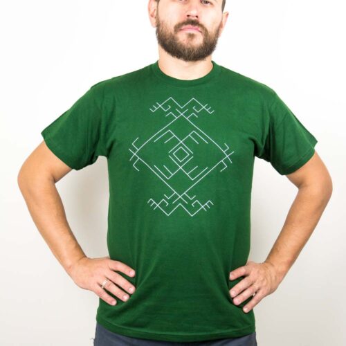 T-krekls “Ūsinš” (Unisex, tumši zaļš)