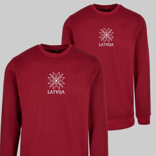 Divi džemperi “Latvija” (Unisex, bordo)