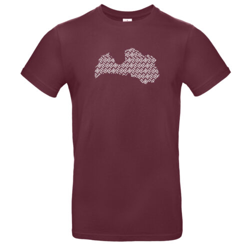 T-krekls “Latvijas uguns” (Unisex, bordo)