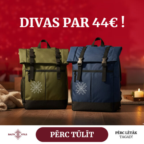 Divas mugursomas “Auseklītis” (Zila un haki)