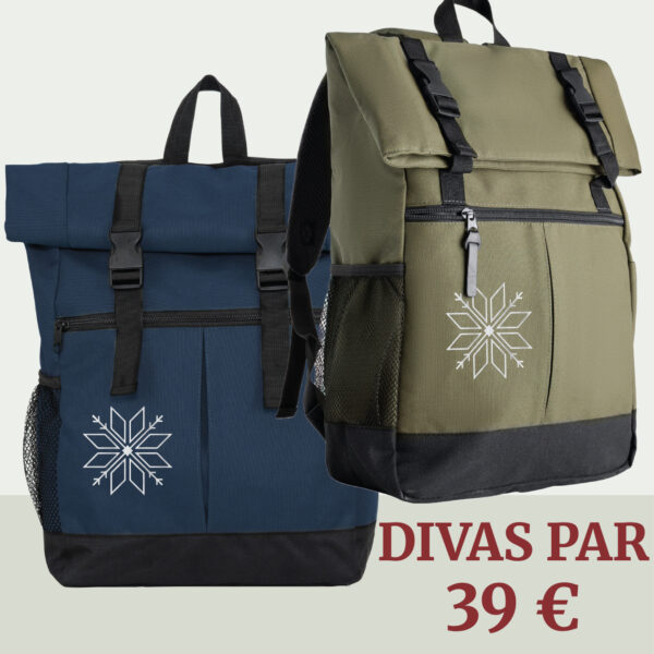 Divas mugursomas "Auseklītis" (Zila un haki)