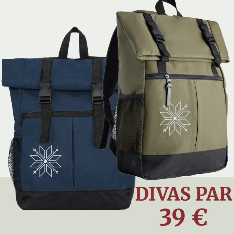 Divas mugursomas "Auseklītis" (Zila un haki)