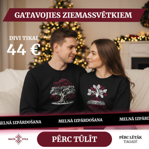 Divi džemperi “Ozols” (Unisex, melni)