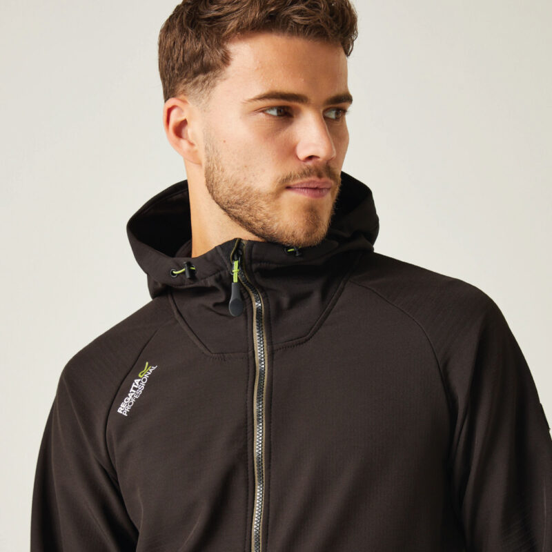 “Regatta” Softshell jaka BEZ APDRUKAS (unisex, melna/pelēka) - Image 3
