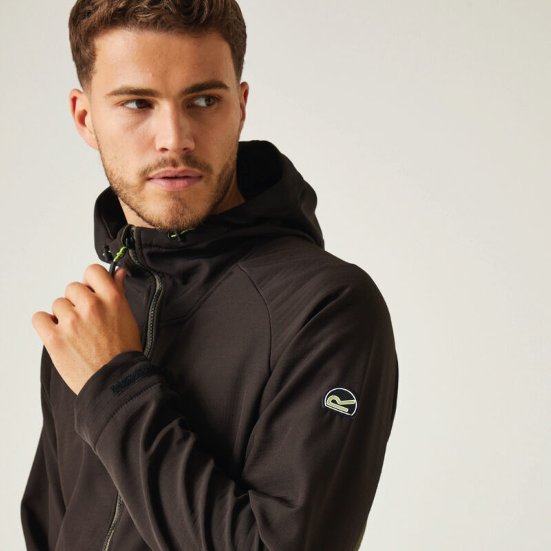 “Regatta” Softshell jaka BEZ APDRUKAS (unisex, melna/pelēka) - Image 4