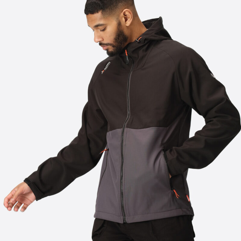 “Regatta” Softshell jaka BEZ APDRUKAS (unisex, melna/pelēka) - Image 5