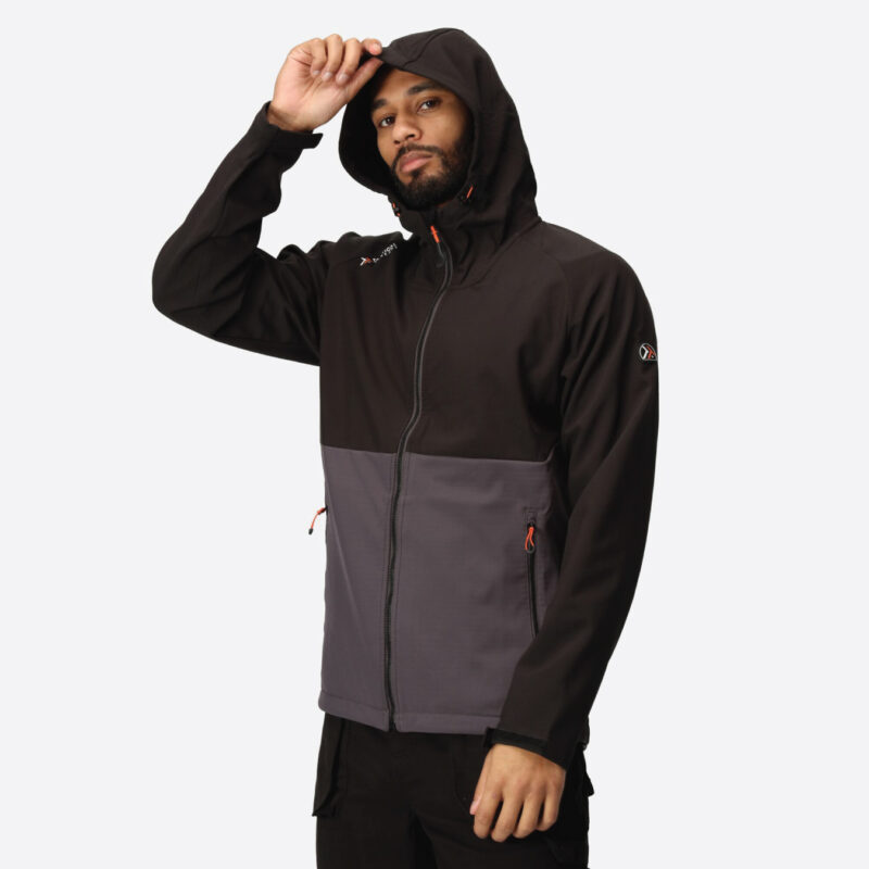 “Regatta” Softshell jaka BEZ APDRUKAS (unisex, melna/pelēka) - Image 6