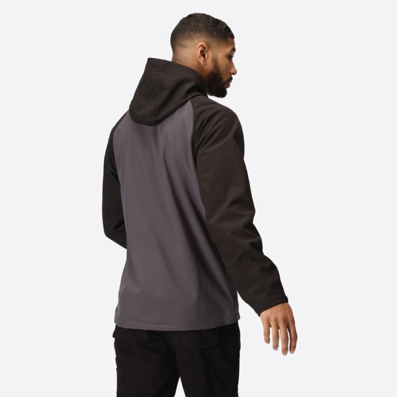 “Regatta” Softshell jaka BEZ APDRUKAS (unisex, melna/pelēka) - Image 7