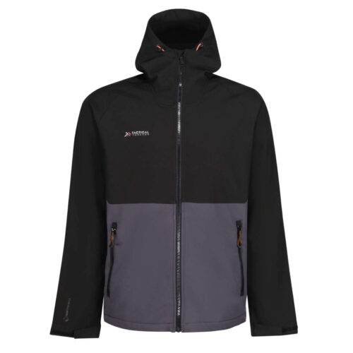 “Regatta” Softshell jaka BEZ APDRUKAS (unisex, melna/pelēka)