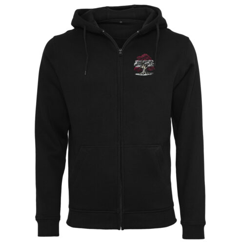 Džemperis ar rāvējslēdzēju “Ozols sirdī” (Unisex, melns)