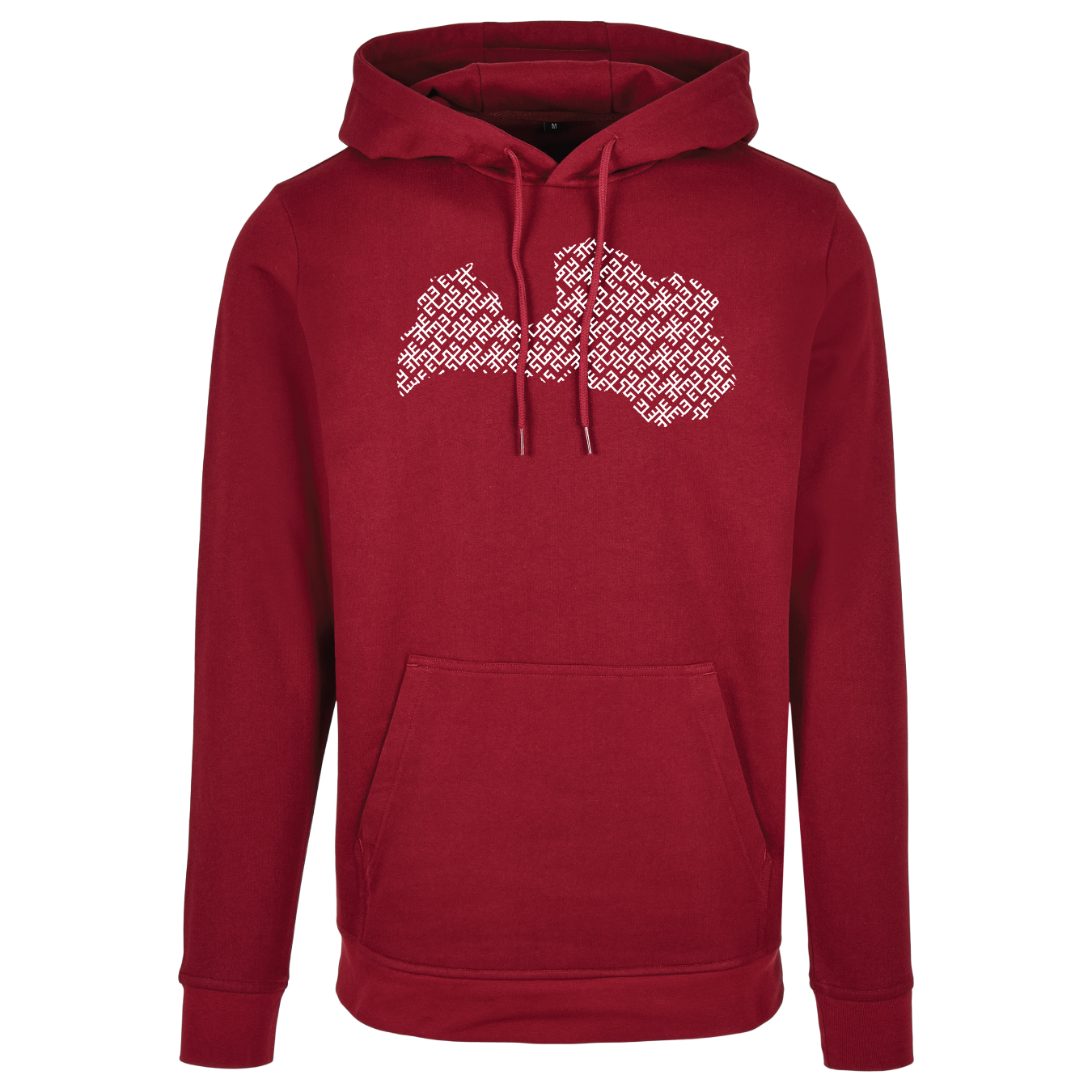 Džemperis ar kapuci “Latvijas uguns” (unisex, bordo)