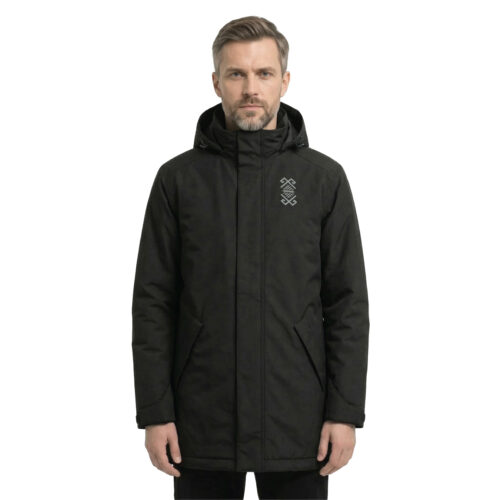 Jaka “Velve” ar ieslēpjamu kapuci (melna vai smilškrāsas)